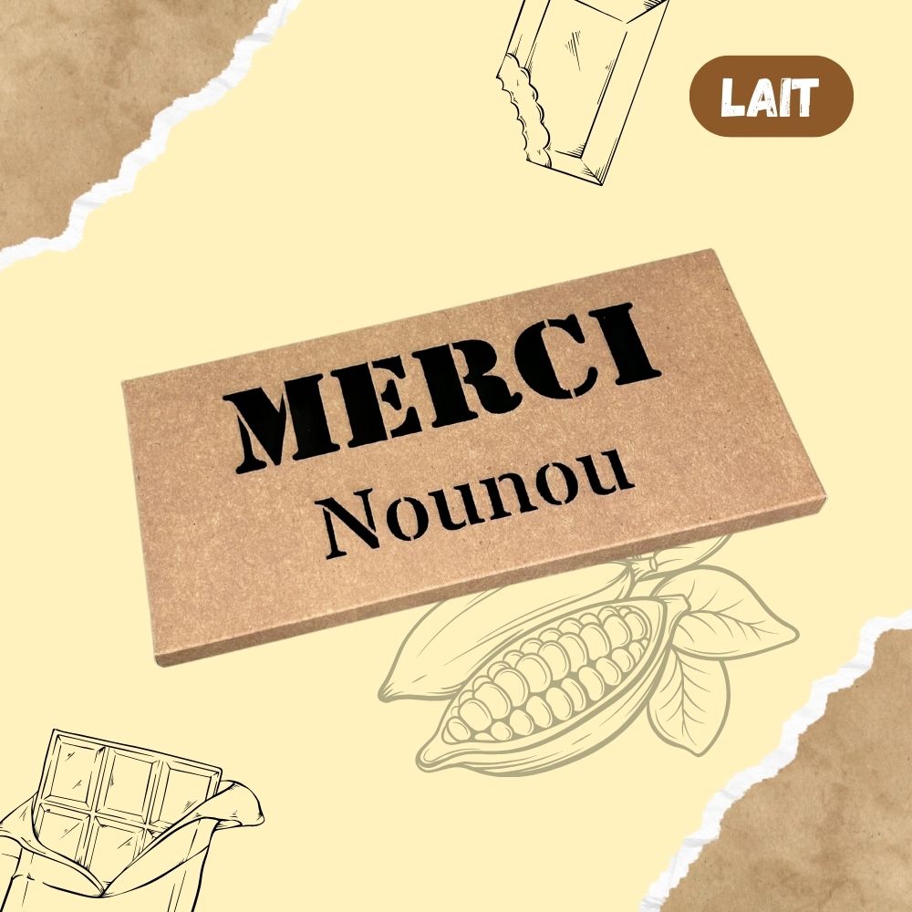 Tablette de chocolat LAIT - MERCI Nounou