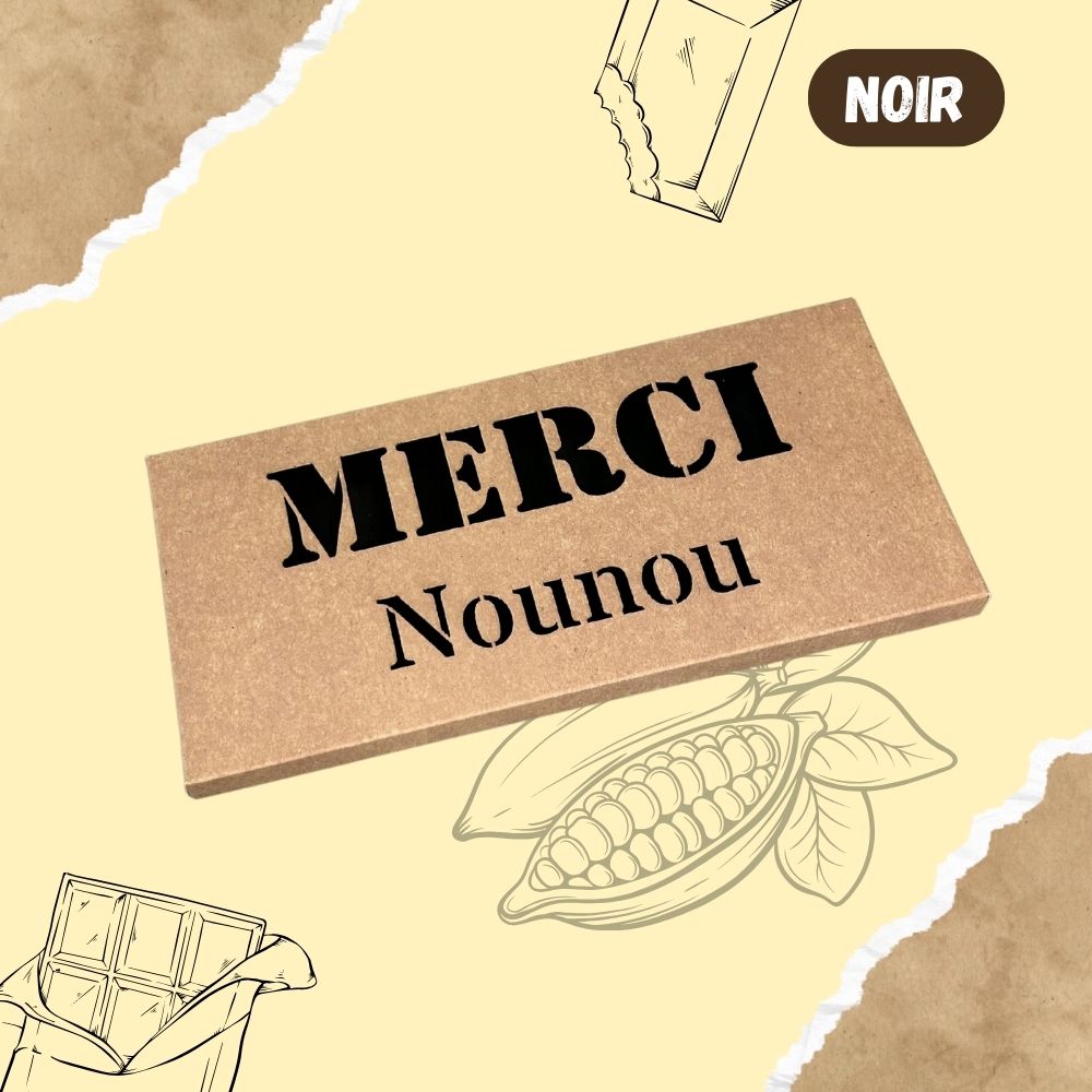 Tablette de chocolat NOIR - MERCI Nounou