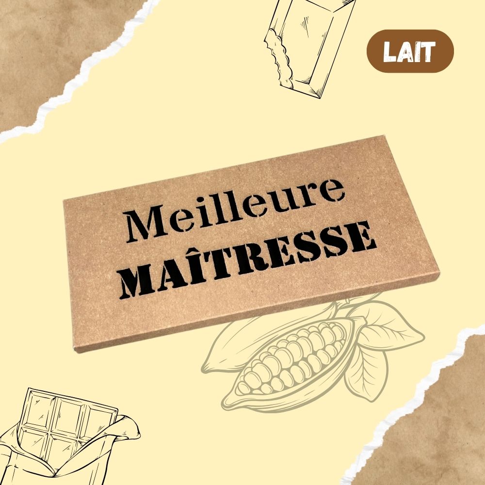 Tablette de chocolat LAIT - Meilleure Maîtresse