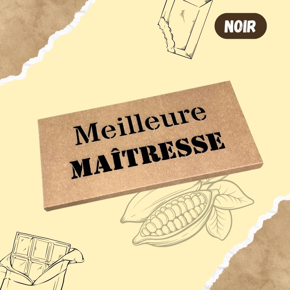 Tablette de chocolat NOIR - Meilleure Maîtresse