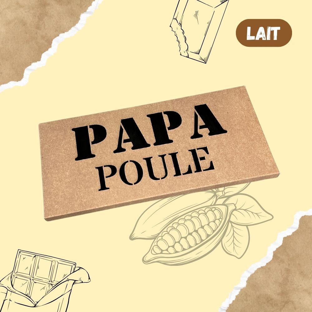 Tablette de chocolat LAIT - Papa POULE