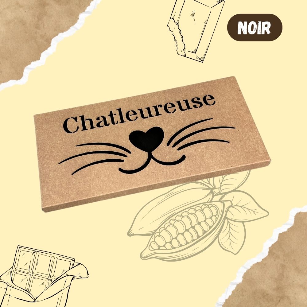 Tablette de chocolat NOIR - Chatleureuse