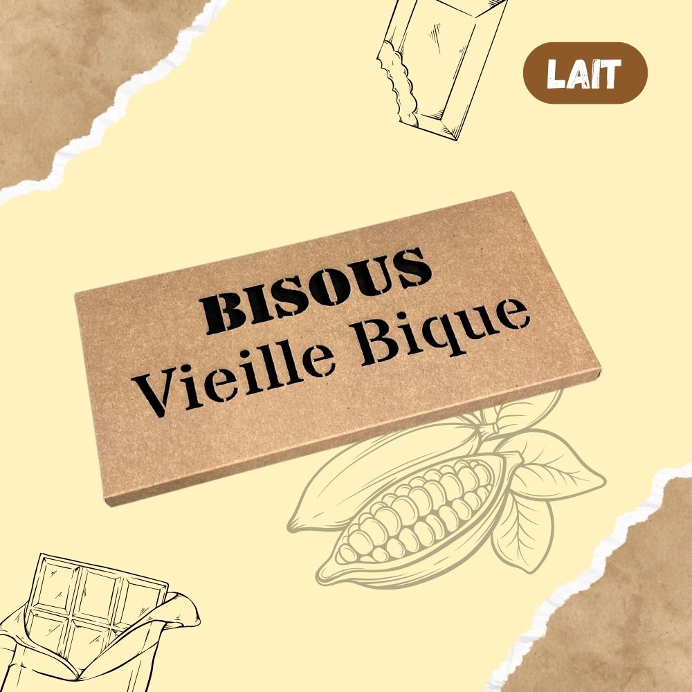 Tablette de chocolat LAIT - Bisous Vieille Bique