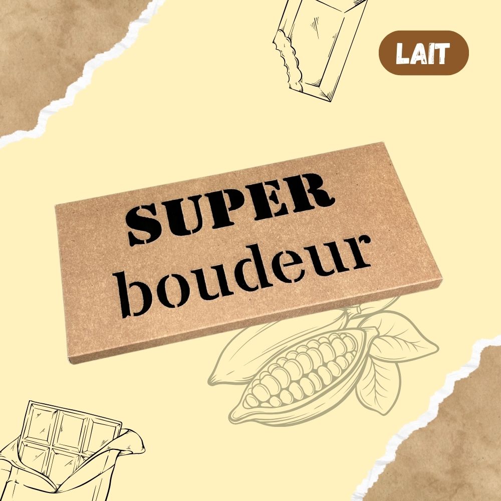 Tablette de chocolat LAIT - SUPER boudeur