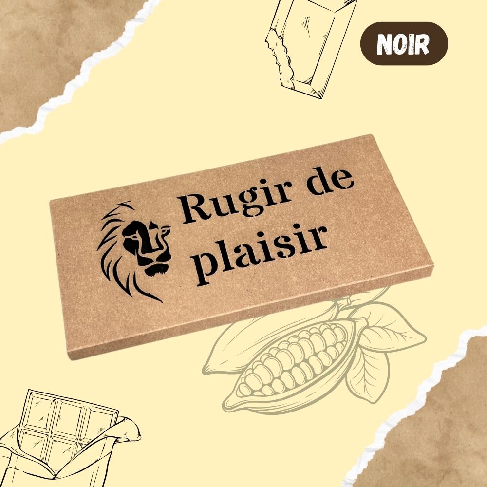 Tablette de chocolat NOIR - Rugir de plaisir