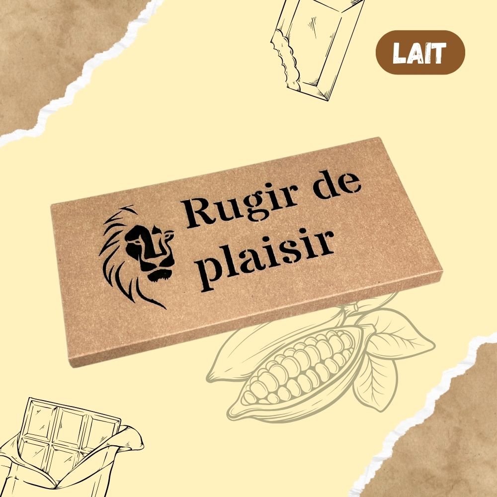 Tablette de chocolat LAIT - Rugir de plaisir