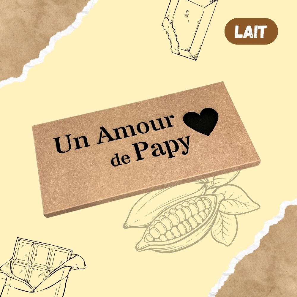 Tablette de chocolat LAIT - Un amour de papy