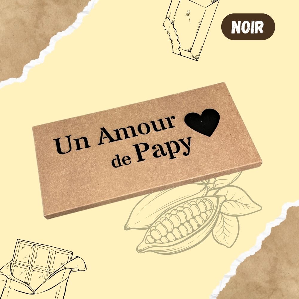 Tablette de chocolat NOIR - Un amour de papy