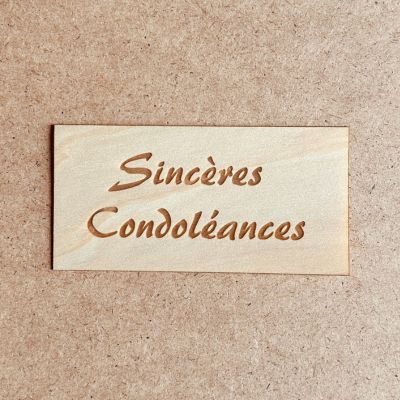 Carte message Sincères condoléances