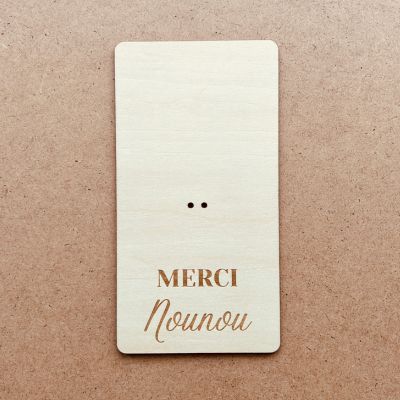 Carte fleurie "Merci Nounou"