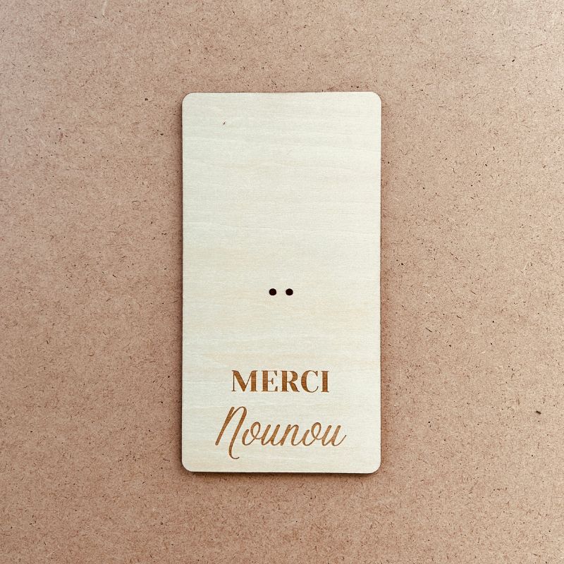 Carte fleurie "Merci Nounou"