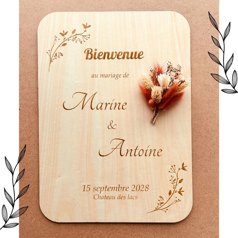 Panneau de bienvenue Mariage