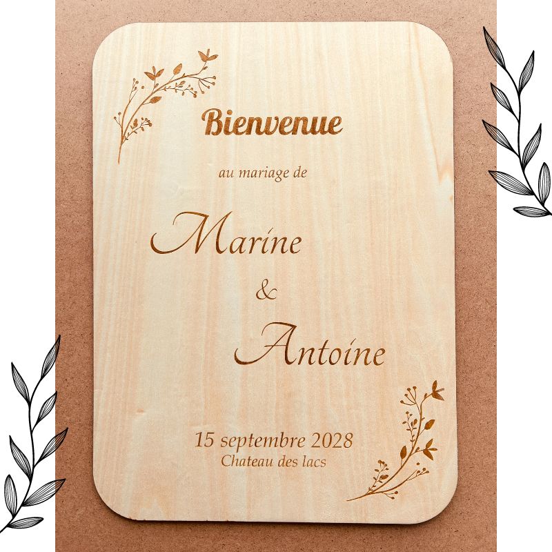 Panneau de bienvenue Mariage