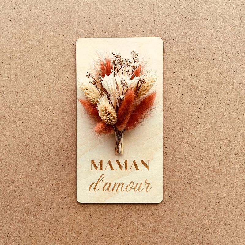 Carte fleurie "Maman d'amour"