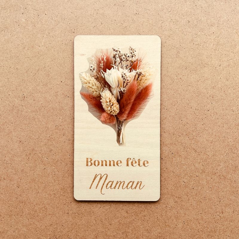 Carte fleurie "Bonne fête Maman"