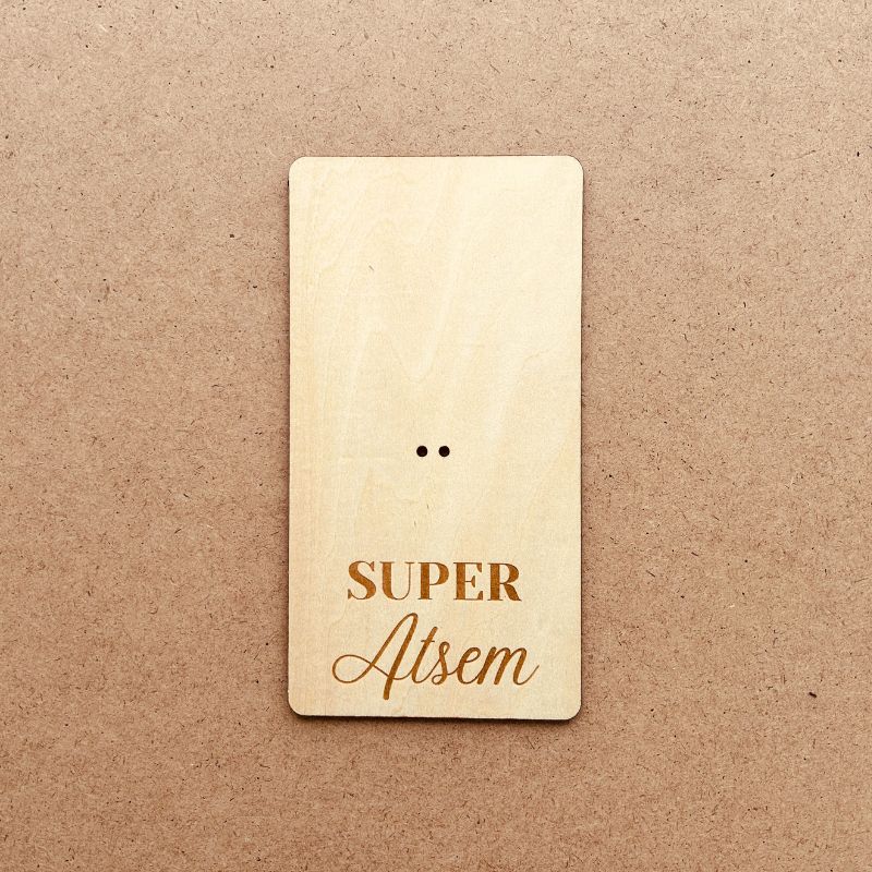 Carte fleurie "Super ATSEM"