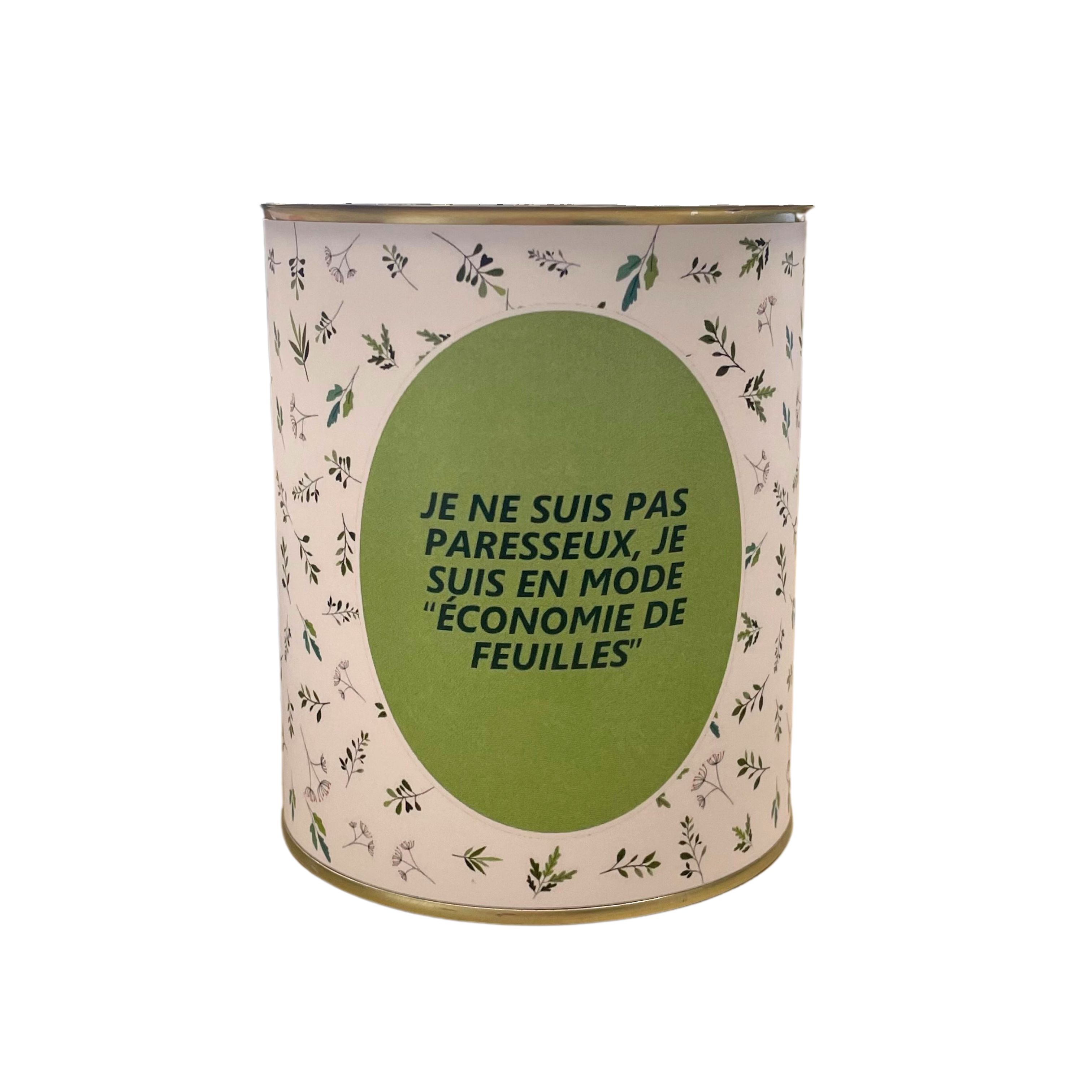 Cache-pots " Je ne suis pas paresseux, je suis en mode " économie de feuilles " "