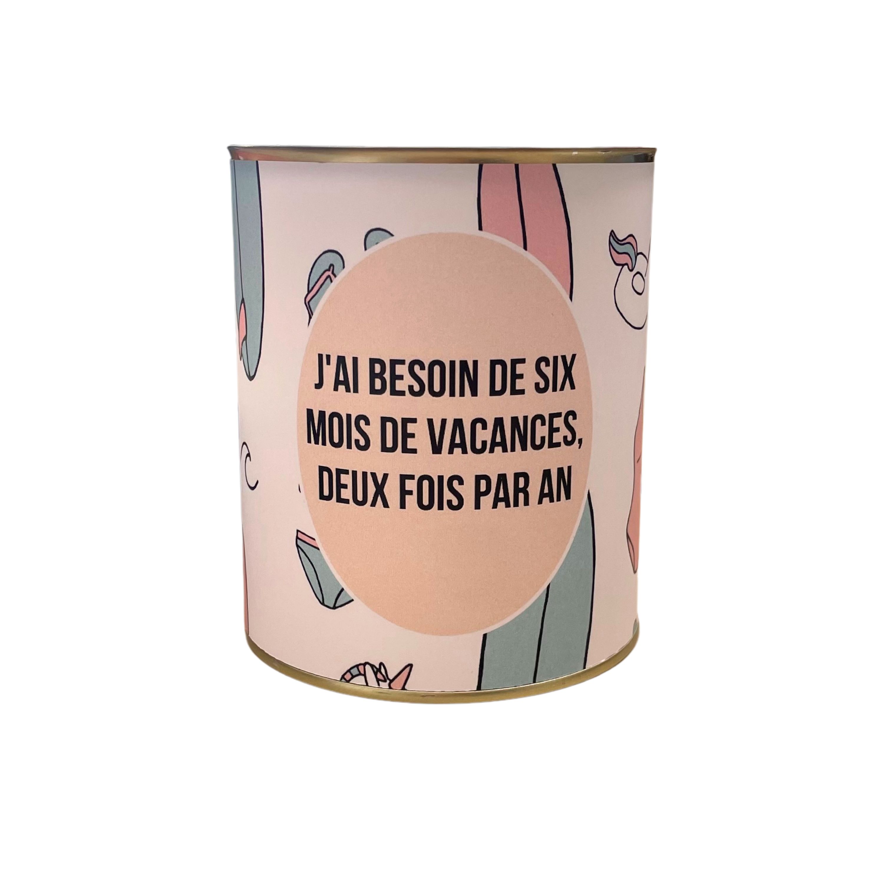 Cache-pots " J'ai besoin de six mois de vacances, deux fois par an "