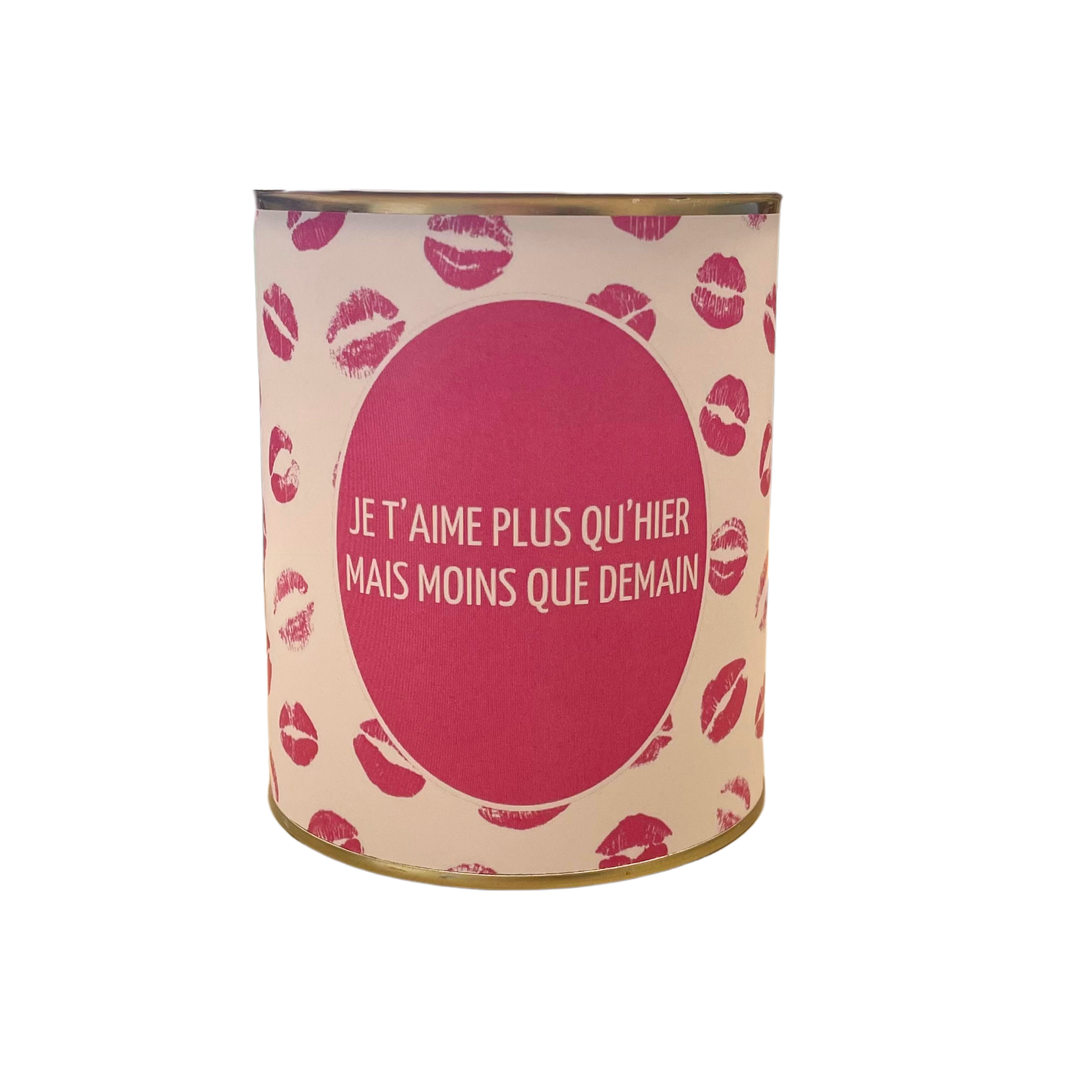 Cache-pots " Je t'aime plus qu'hier mais moins que demain "