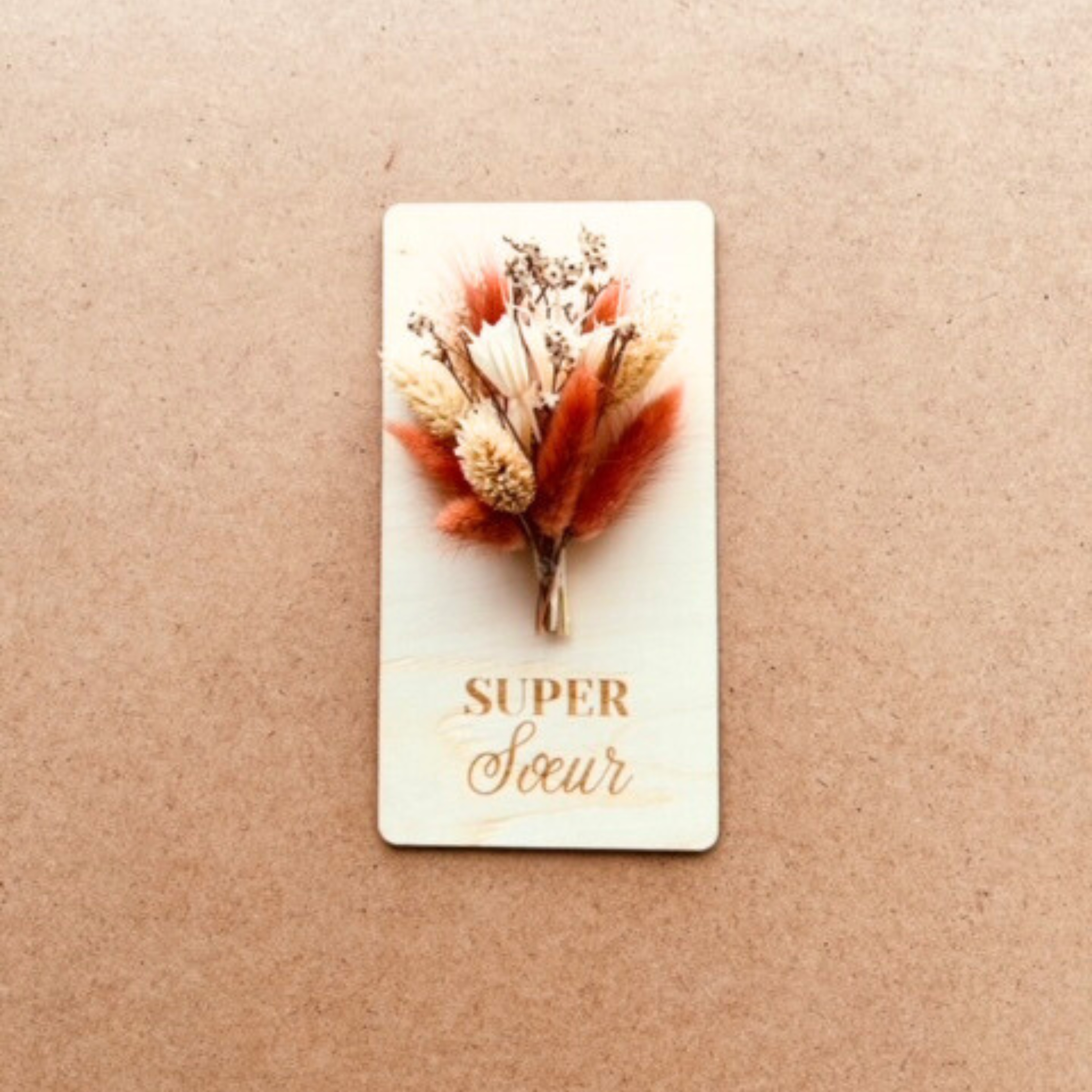 Carte fleurie " Super Soeur "