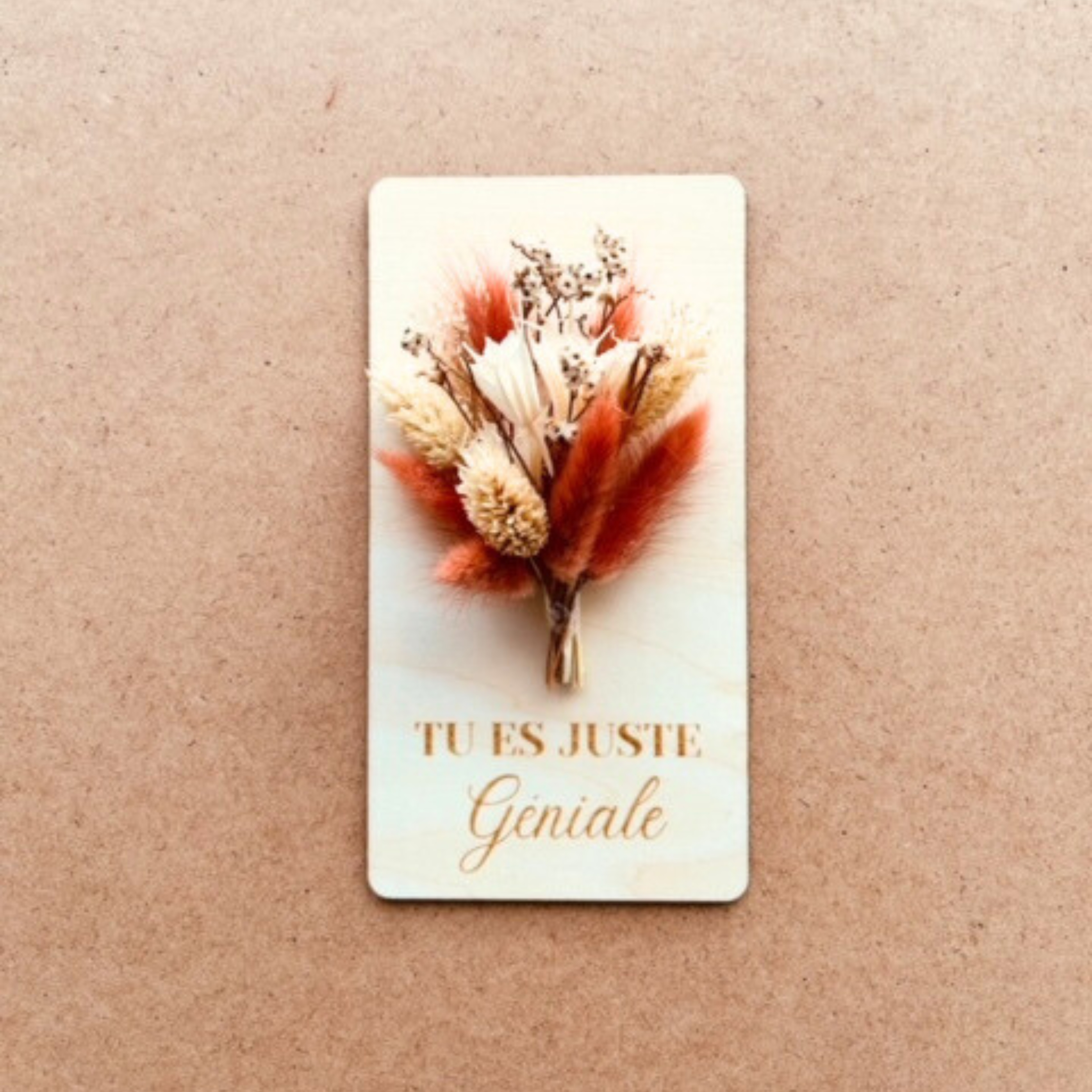 Carte fleurie " Tu es juste géniale "