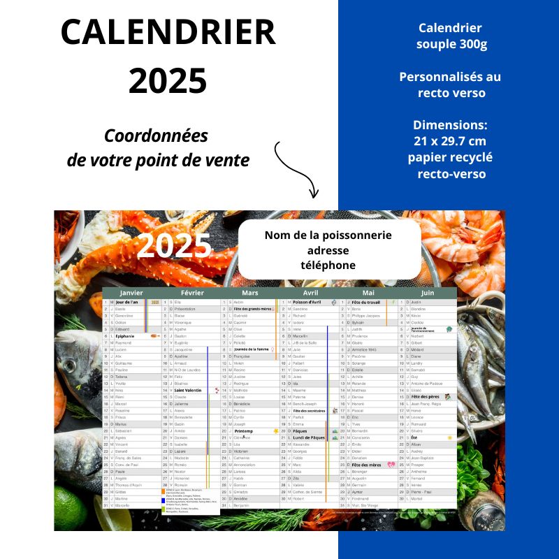 Calendriers Poissonnerie