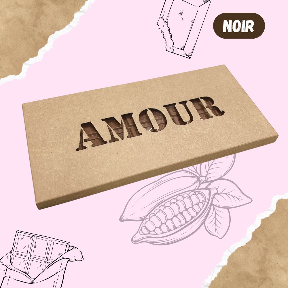 Tablette de chocolat NOIR - AMOUR