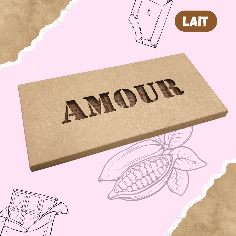 Tablette de chocolat LAIT - AMOUR