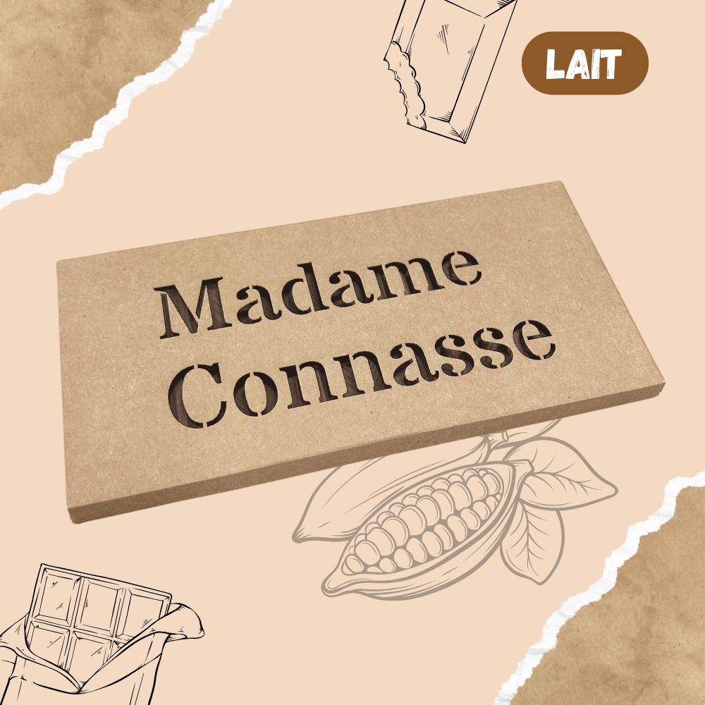 Tablette de chocolat LAIT - Madame Connasse